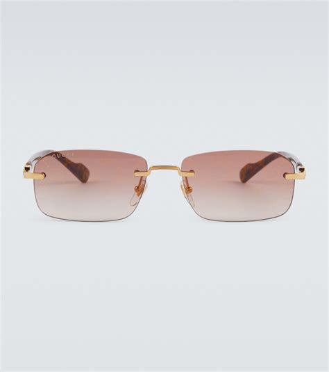 gucci rectangular sunglasses pink|Gucci rectangular sunglasses men.